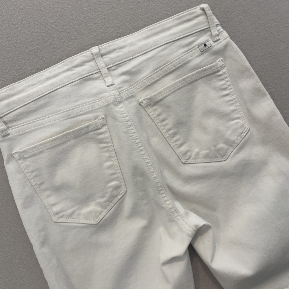 Lucky Brand Ava Skinny Jeans Pants WHITE Raw Hem Sz 6/26 Ankle Crop Women's EUC‎ - Picture 7 of 9